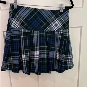 American Eagle Outfitters Plaid Mini Skirt - Blue and Green